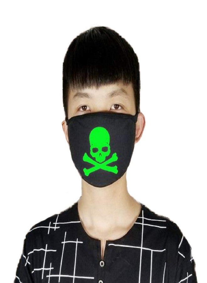 VRITRAZ Glow in the dark luminous Cotton Anti Dust, Pollution Face Mouth Mask for Man Woman Danger Fullskull - Image 4